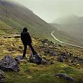 Faroe Islands: lost on the road to Gjogv (panoramic version)